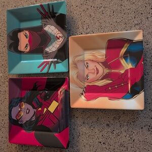 MARVEL/SuperWomen Plates/(SET OF 3)